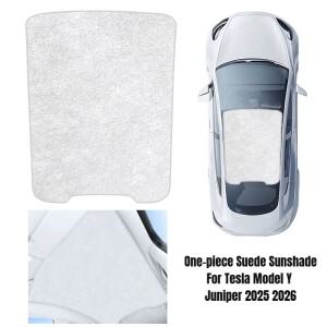 테슬라 모델 Y 주니퍼 출시 2025년형 일체형 스웨이드 선쉐이드, 선루프 앞뒤 차량용 스카이라이트 자동차