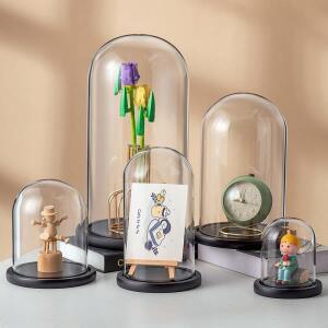 프라모델 작업용 조명투명 유리 커버 수제 인형 모델 디스플레이 상자 병 홈 꽃다발