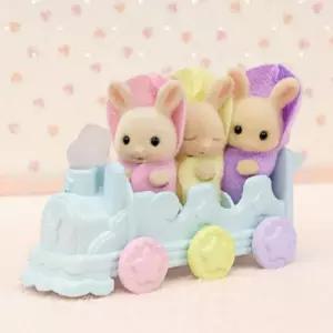 실바니안 패밀리 밀크토끼 쌍둥이의 목욕 놀이 인형 피규어 장난감 세트