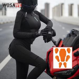 WOSAWE 여성용 바이크 오토바이 재킷 여름 통기성 메쉬 바이커 모토크로스 레이싱 팬츠
