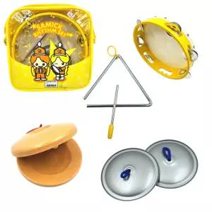 학습용 리듬 악기 세트 탬버린 캐스터네츠 심벌즈 트라이앵글 초등학교 유치원 삼익