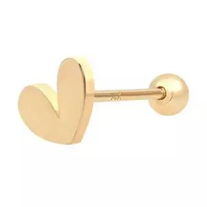 14K GOLD 하트 기본 골드 금 피어싱 아웃컨츠 귓볼피어싱
