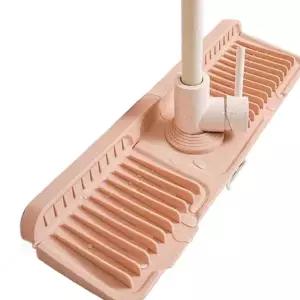 싱크대수전물막이 실리콘매트 수전패드 물얼룩 37cm 곰팡이방지 핑크