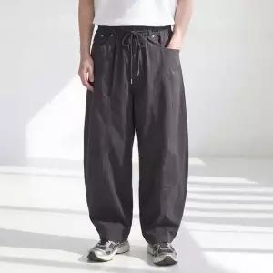 [해리슨] 와이드 커브드 절개 원턱 팬츠 RTW1974