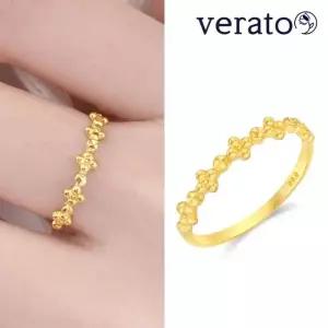 베라토 24K 순금 플라워 레이어드 반돈 반지 1.875g