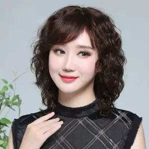 항암가발 단발가발 헤어 여자 파마머리 머리 앞머리