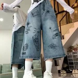 [SBD] 팬츠개성있는 실루엣으로 청바지 디자인 슬림해보이는 트렌디 여유있는 데님 7부