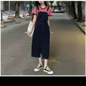 원피스 멜빵원피스 진데님