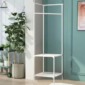 코너 스탠드 행거 좁은 틈새 조립식 옷걸이 공간활용 철제선반 틈새수납장 욕실선반 DIY