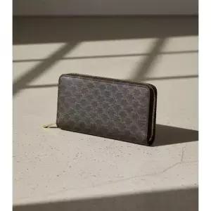 MUST IT_ 26SS LARGE ZIPPED WALLET IN TRIOMPHE CANVAS 10B552BQ3 38NO) 라지 지퍼 지갑 트리옹프 캔버스)