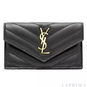 MUST IT_[SAINT LAURENT] 캐비어 모노그램 카드지갑 612808-BOW01-1000