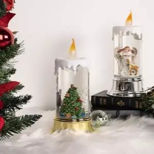 bns 크리스마스 촛대 회전 워터볼 오르골 2type