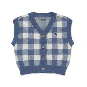 [블루독베이비](신세계 사우스시티)NY) 체크루즈핏 니트 베스트 (46119-220-02)