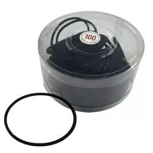 코사지통 삼광 매듭없는 검정고무줄 머리끈 헤어밴드 100개