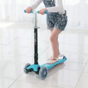 높이조절핸들 사고방지 LED바퀴 접이식 킥보드 블루 키즈 TOY_1759070
