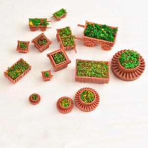 디오라마용 바위 모형1:50 철도 경계선 모형 화분, 미니어처 정원 N 게이지