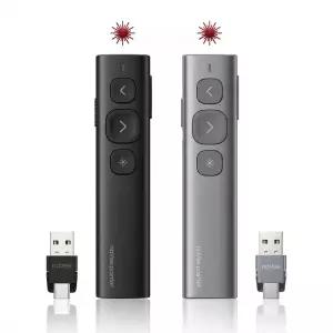 naVee 나비 C타입 충전식 블루투스 100m 무선 프리젠터 레드 레이저 포인터 NV203-BPT200