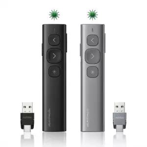 naVee 나비 C타입 충전식 블루투스 100m 무선 프리젠터 그린 레이저 포인터 NV204-BPT250