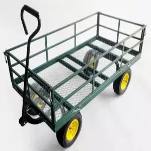 화물 사륜카트 트레일러 농업용 운반수레 핸드카 배송 블랙 야외 짐수레 바퀴