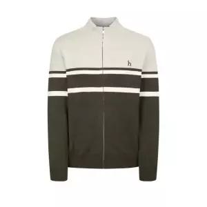 백화점 헤지스 262컬러 택1 남성 라인배색 면혼방 니트 집업 가디건 HZSW6A102