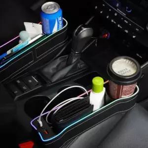 차량용 컵 홀더 듀얼 고속 충전기 시거잭 사이드 포켓