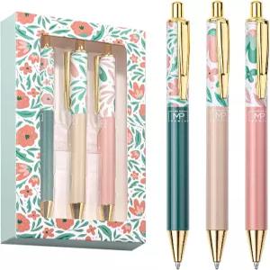 미스터 펜 럭셔리 플로럴 세트 3개 블랙 잉크 볼펜 여성용 팬시 일기용 귀여운 어버이날