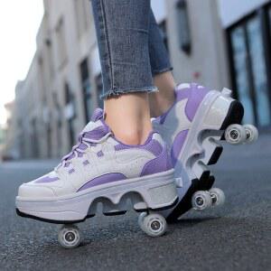 성인 워킹화 남녀 학생 바퀴 운동화 아동 롤러 슈즈 두바퀴 네바퀴 사계절용