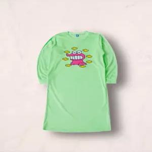 초코비 긴팔 극세사 원피스 홈웨어 짱구파자마