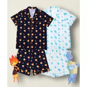 디즈니 픽사 잠옷 반팔 파자마 세트 엘리멘탈 캐릭터