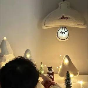 뽀글이패브릭조명 아기방 수면등 카페 북유럽 침실 빈티지 펜던트 램프 인테리어 무드등