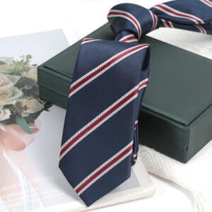 여성 남성용 JK 넥6cm 클래식 스트라이프 패션 자카드 비즈니스 웨딩 파티 일상 정장 액세서리 선물