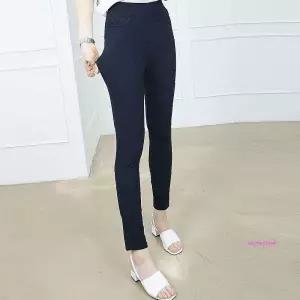 여자 시원한 아이스 여름바지 빅사이즈 쿨링 여성 밴딩 스판 슬림핏 일자 냉감성 일자핏 데일리rst866