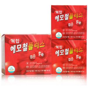 한미 복합 헤모철플러스 450mgx120캡슐 4개월/8개월 엽산  임산부 철분제