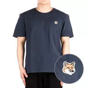 [메종키츠네] 24FW (LM00104KJ0008 INK BLUE) 남성 폭스헤드 반팔 티셔츠