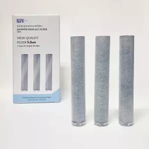 아토퓨어 샤워기 전용 ACF카본 리필필터 3개입 정수 염소 녹물 제거 교체용