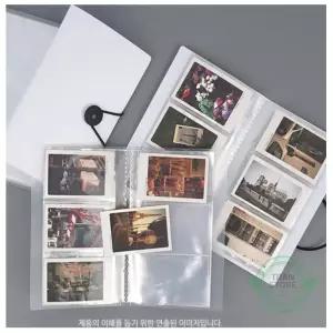 투명 사진 포토 카드 보관 홀더 3포켓 앨범 북 바인더 케이스 밴딩형