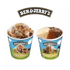 벤앤제리스 파인트 아이스크림 2종 혼합구성(피비스모어+카라멜...