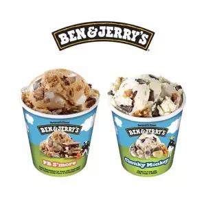 벤앤제리스 파인트 아이스크림 2종 혼합구성(피비스모어+청키몽...