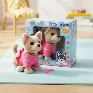 말하는 강아지 치와와 인형 음성인식 작동 펫토이 반려동물 돌보기 역할놀이 정서발달 장난감