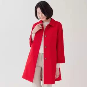 [지센] 스판 스탠카라 A라인 롱 바바리형 코트 LFCAP201_RE