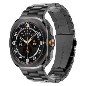 eAj 삼성 갤럭시 워치 7/8 울트라 47mm(2025/2024)와 호환되는 SPGUARD 메탈 밴드, 남성용 노 갭 스테인리스 스틸 밴드 스트랩, 다른 모델은 제외