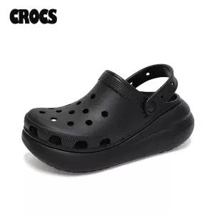 크록스 크러쉬 플랫폼 남자 여성 키높이 클로그 슬리퍼 샌들 207521-001