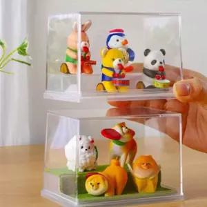 쌀알피규어케이스 아크릴계단 진열장 투명 케이스 전시대 피규어보관