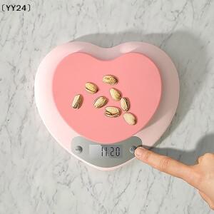 주방 베이킹 저울 핑크 하트 모양의 고정밀 디지털 5kg1g LCD 전자 측정 도구 YY24