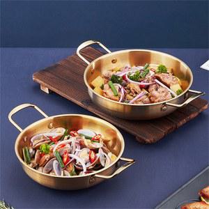 스테인레스 스틸 조리기구 냄비 손잡이가있는 건조 해산물 요리 파에야