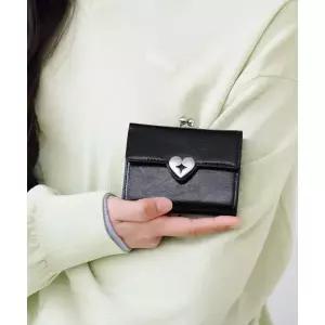 FENNEC CRINKLE HEARTY FRAME WALLET - BLACK 2089444