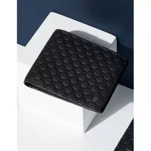 DAKS MEN'S ACCESSORIES 블랙 유럽 수입가죽 루이스 엠보 DD 패턴 반지갑 DBWA6E363BK 2089385