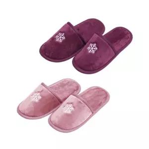 극세사 눈꽃 거실 슬리퍼 1P 겨울 보온 실내화 거실화 겨울실내화