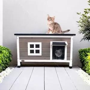 야외 실외 고양이집 길냥이 급식소 길고양이 겨울