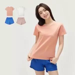 시원한 키밍 무난한 잠옷 바지세트 반팔티 반바지 투피스